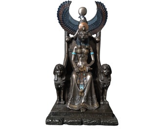 Sehkmet Statue Egyptian Mythology Goddess Bronze Sculpture 27cm