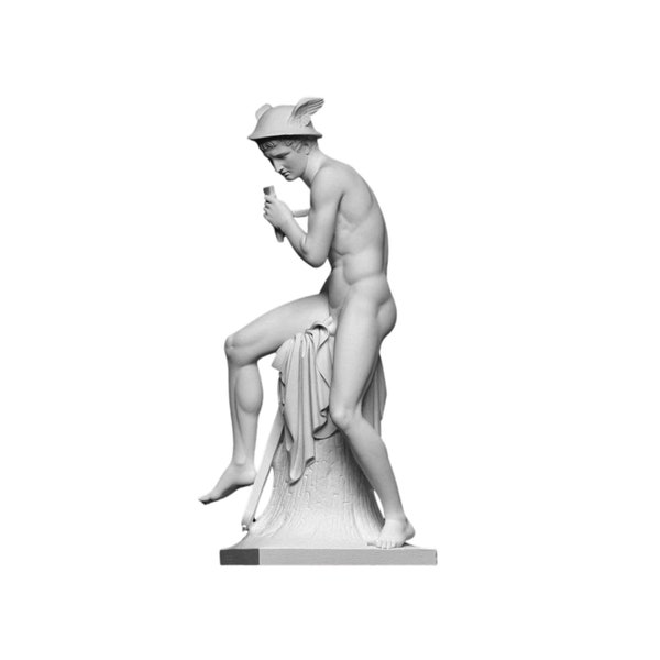 Statue de dieu romain Hermes Mercury Sculpture faite main en albâtre