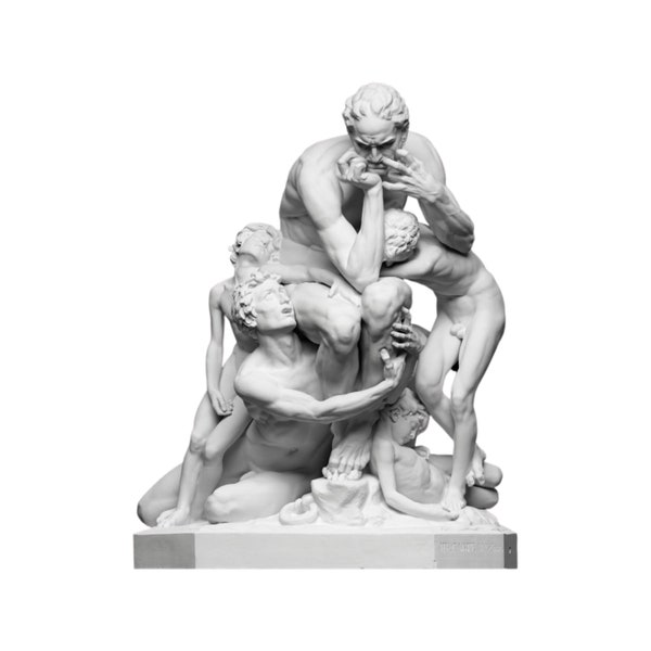 Ugolino and his Son's Statue Handmade Marble Sculpture Exact Museum Replica