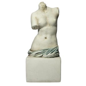 Venus De Milo Torso Sculpture Plaster Patina Greek Goddess Statue