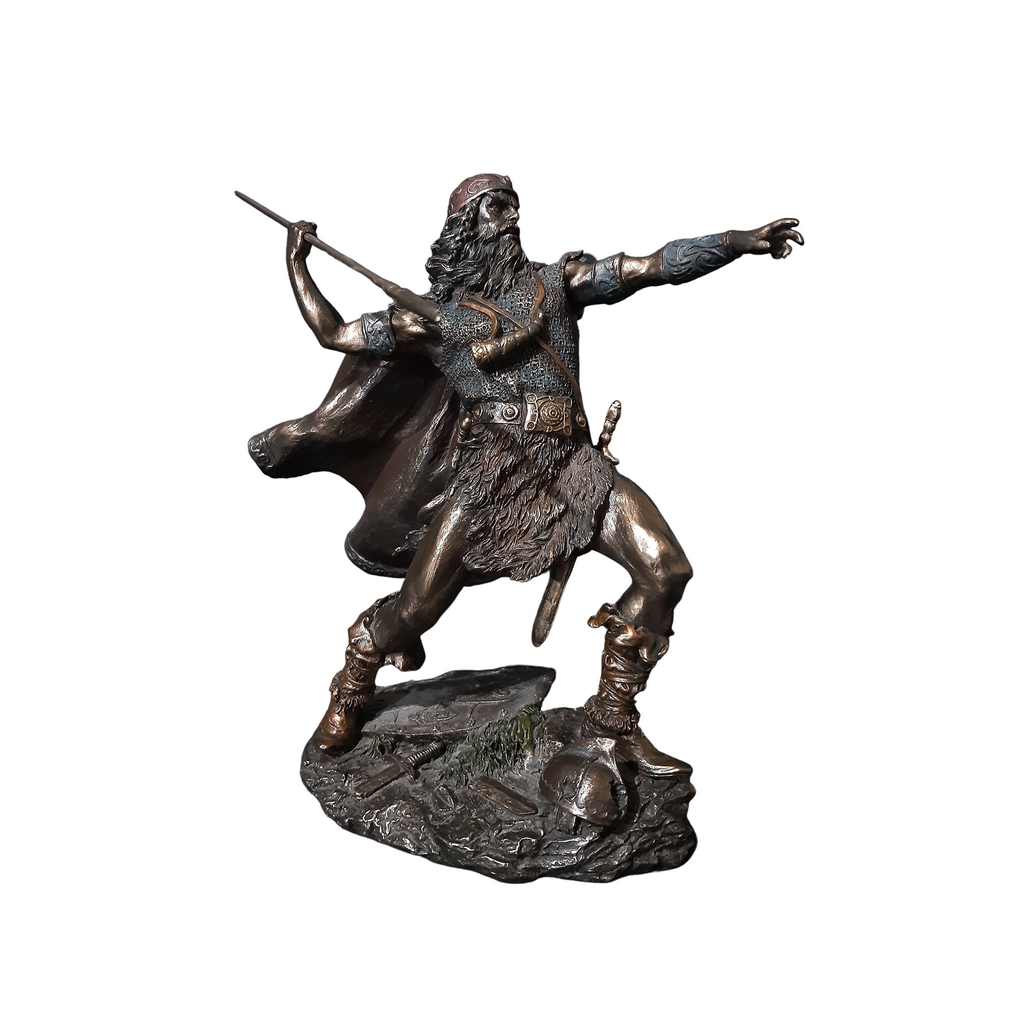 Viking Statue Mythological Bronzed Sculpture 20cm Etsy