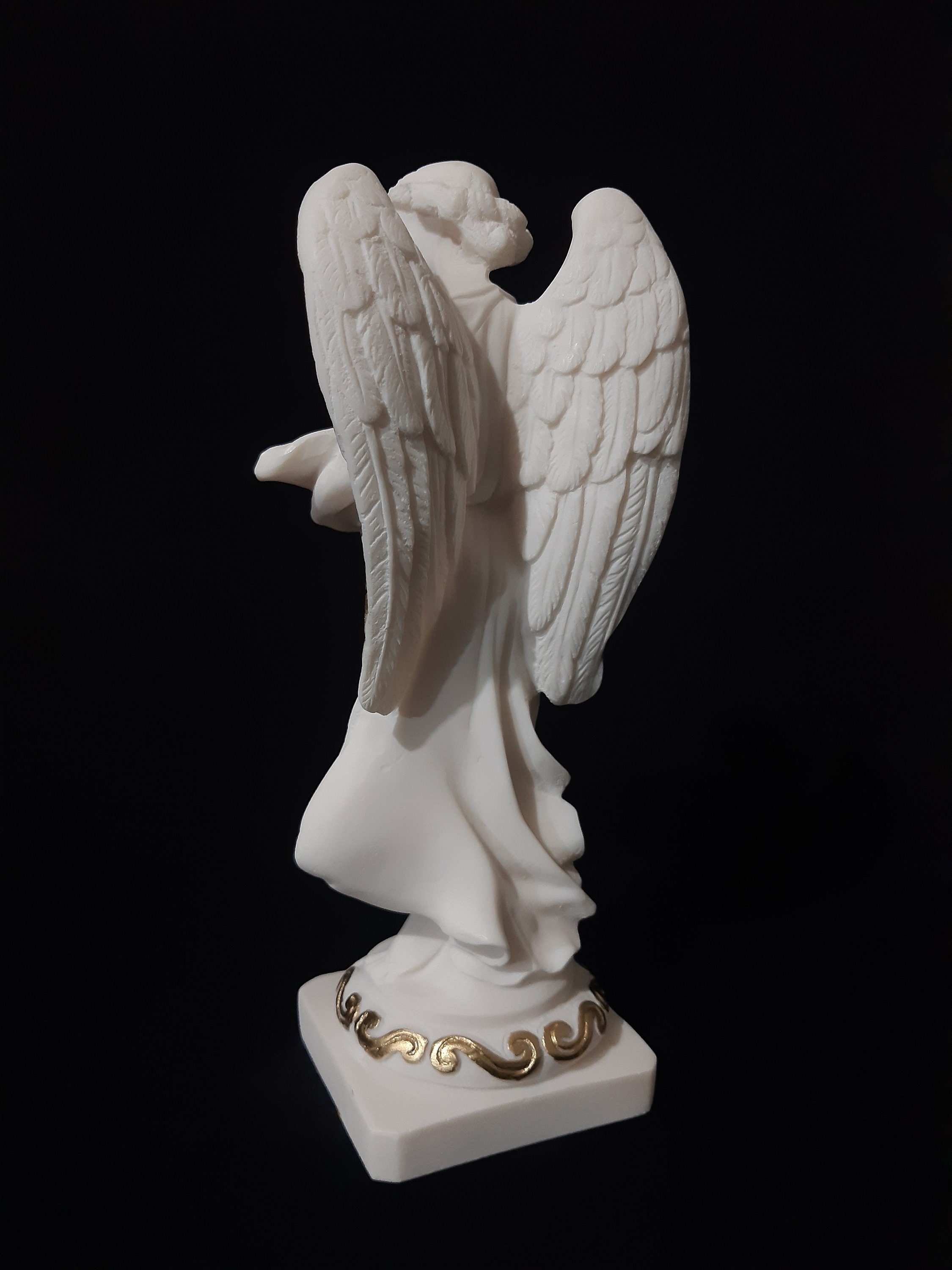 Female Angel Sculpture Greek Handmade Alabaster Religious Etsy UK