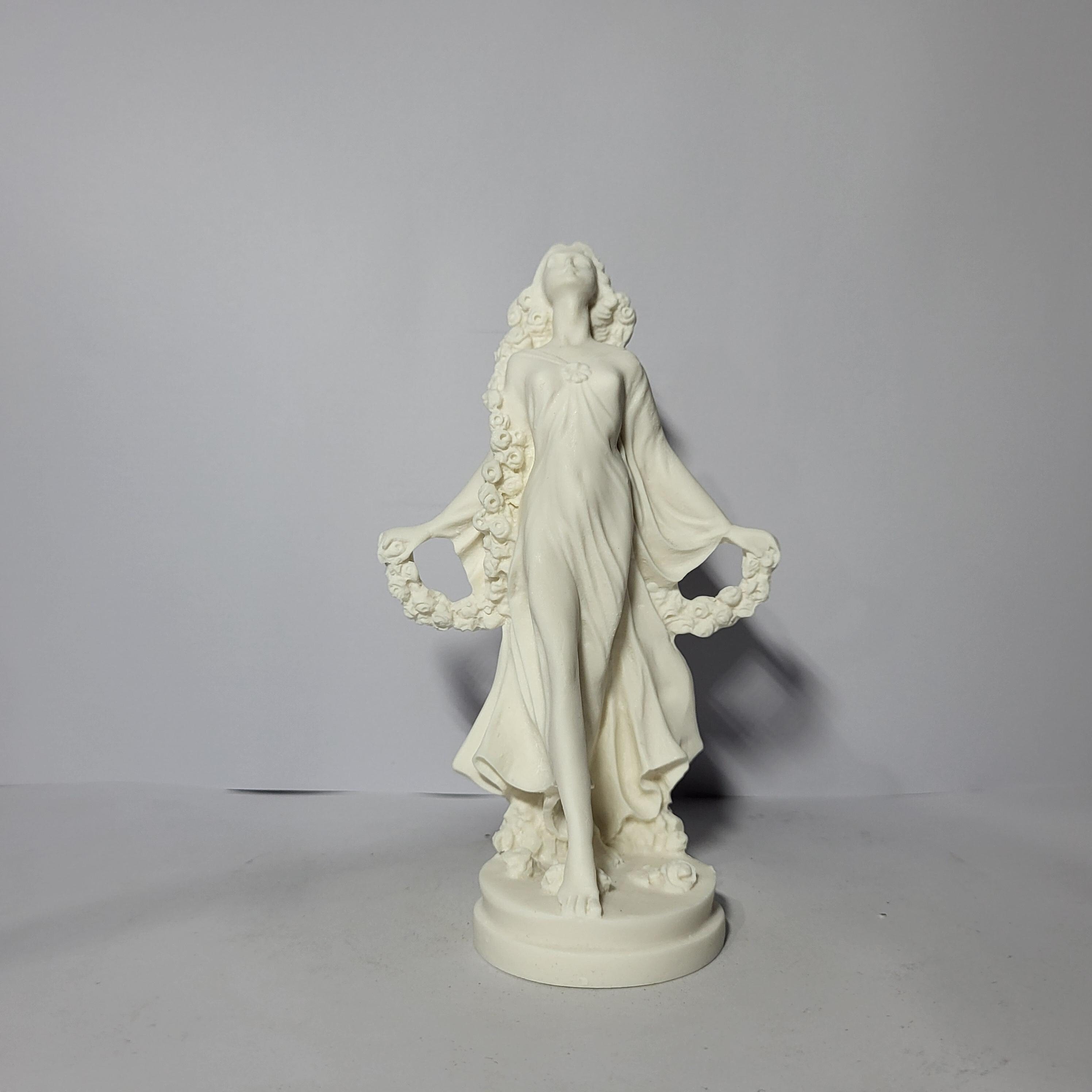 Persephone Goddess vintage white color statue 17cm