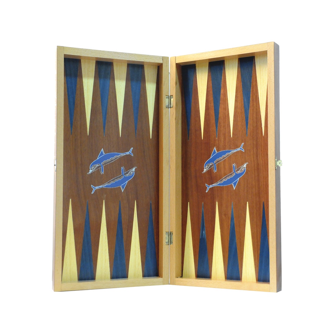Backgammon Set Greek Handmade Wood Etsy UK