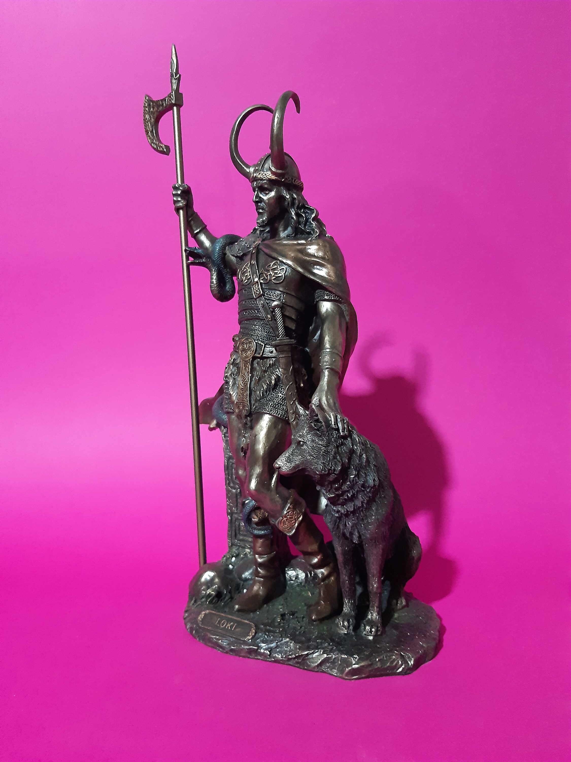 Loki Statue Norse Mythology God Bronze Sculpture 35cm Etsy