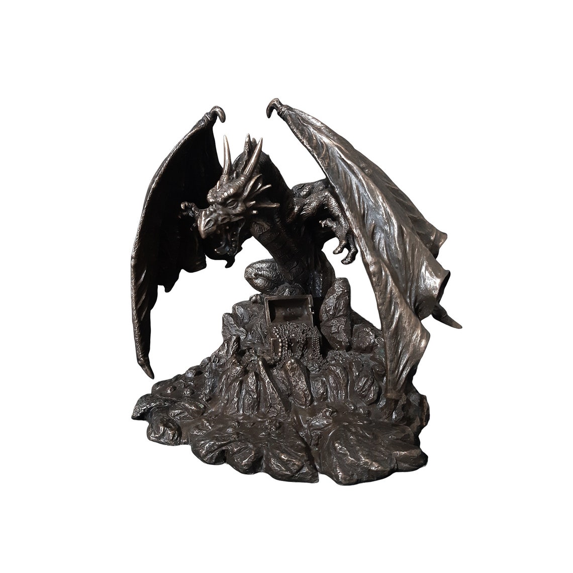 Dragon Statue Fantasy Bronzed Sculpture 21cm Etsy 日本