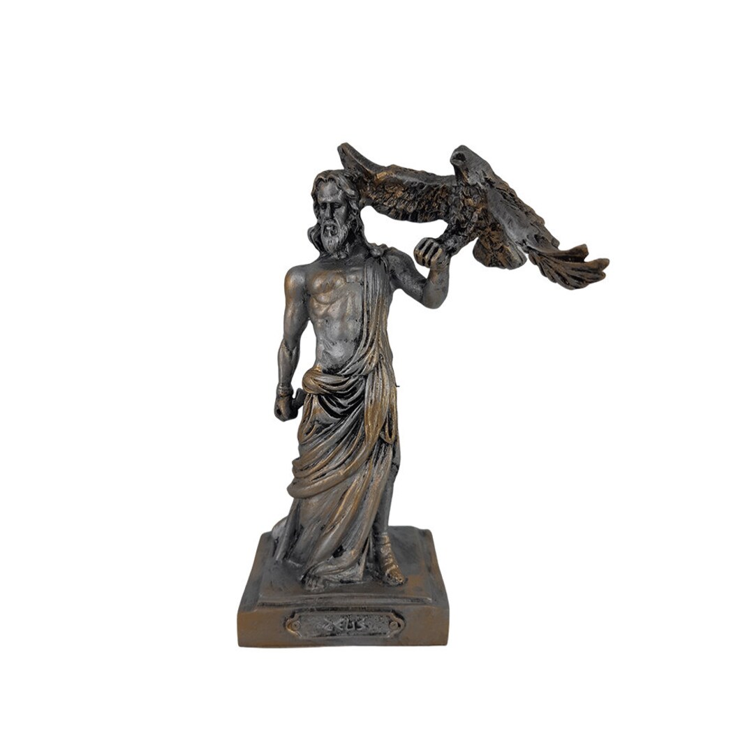 Zeus Greek Roman God Sculpture Handmade Hand Painted Mythology - Etsy