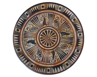 Corinthian Period Plate Ceramic Terracotta Greek Handmade 20cm