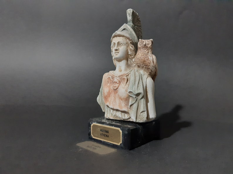 Athena Bust Statue Greek Mythology Handmade Sculture 10cm