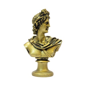 Apollo Belvedere Bust Statue Replica Sculpture 15cm Gold Color