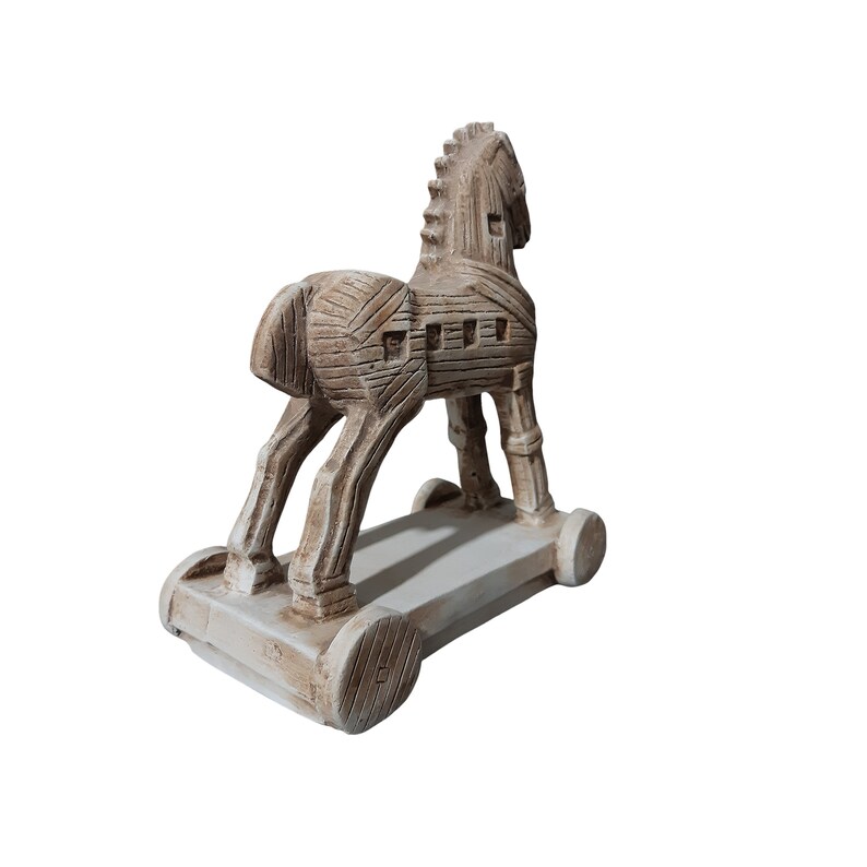 Trojan Horse Statue Greek Handmade Alabaster Sculpture 22cm Etsy