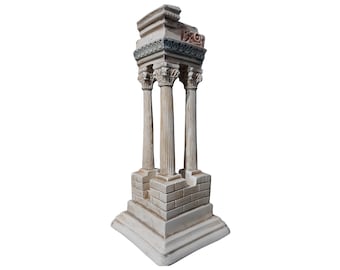 Korinthische Tempel Standbeeld Tafel Sculptuur Replica 21cm