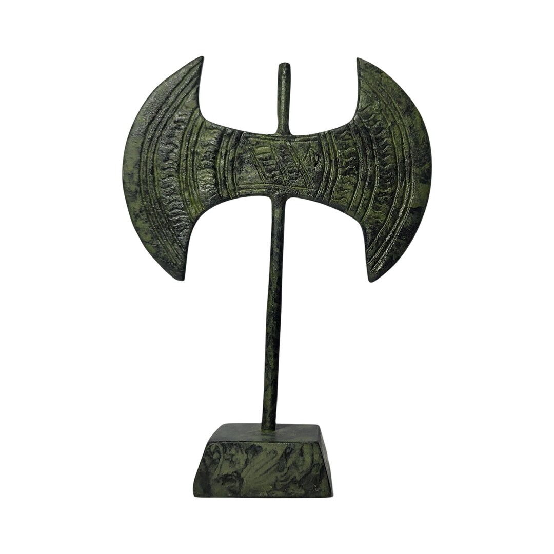 Minoan Double-headed Axe Sculpture Pure Bronze Statue 15cm - Etsy