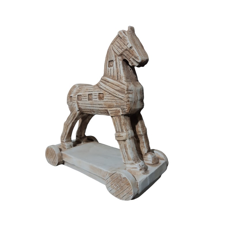 Trojan Horse Statue Greek Handmade Alabaster Sculpture 22cm Etsy