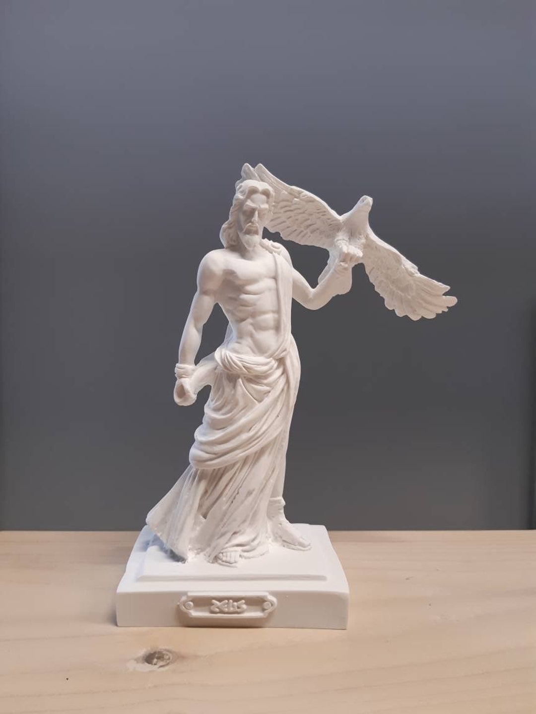 Zeus Sculpture Greek Roman God Marble Handmade Statue 18.50cm - Etsy