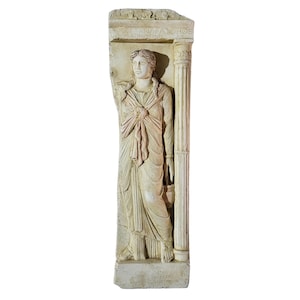 Funerary Stele of Kymothoe Greek Woman Statue Classical Grave Marker Wall Plaque