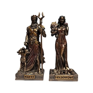 Hades and Persephone Goddess of Underworld Mini Statue Greek Mythology Sculpture