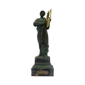 Apollo God Statue vintage Patina color statue 16cm