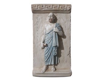 Sócrates Escultura Placa de pared Relieve Filósofo griego antiguo