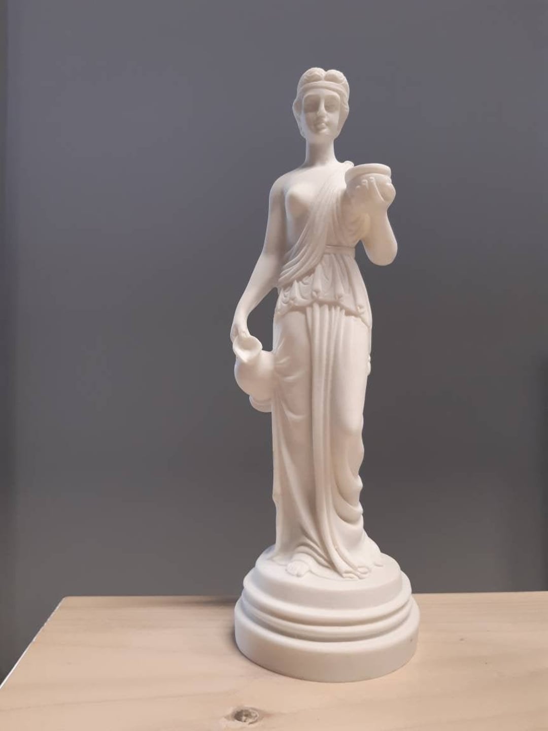 Nude Woman Sculpture Ancient Greek Alabaster Female Body Statue 28.50cm