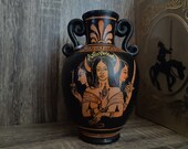 Hecate Goddess Amphora Ceramic Terracotta Vase Greek Handmade 16cm
