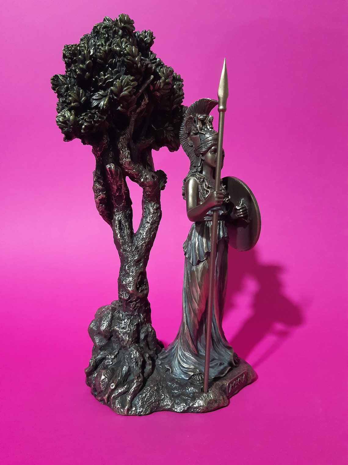 Athena Statue Greek Mythology Goddess Bronze Sculpture 24cm Etsy