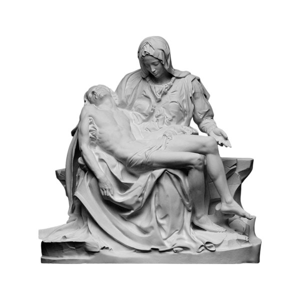 Pietà de Michel-Ange, sculpture en marbre faite main, réplique exacte du musée du Vatican