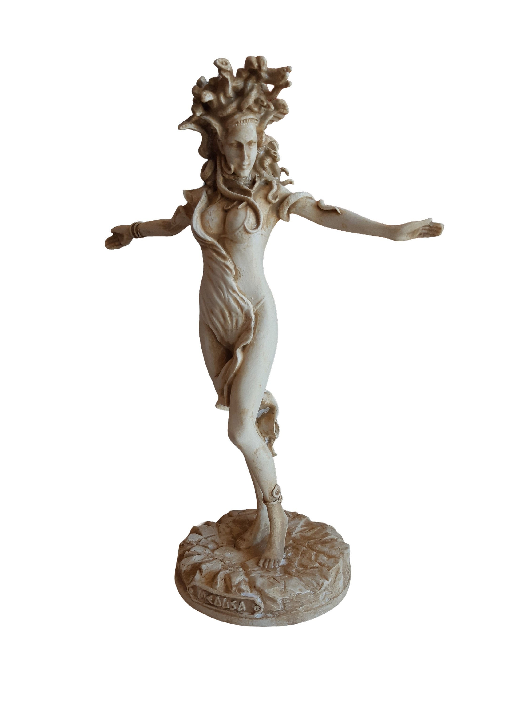 Medusa Greek Mythology Gorgon (Decorative Sculpture / 21 cm /8.66 inches)