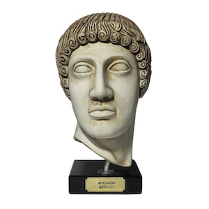 Apollo hoofd sculptuur gips buste oude Griekse god fragment replica standbeeld 7,48&quot;