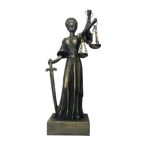 Themis Goddess Of Justice Statue With Scales And Sword Greek Mythology Figurine