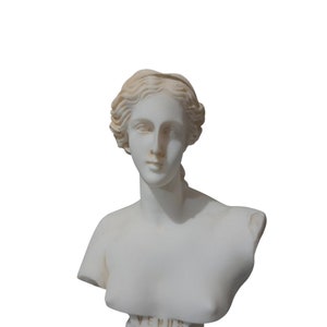 Aphrodite Venus Bust Statue Goddess Handmade Alabaster Sculpture 15cm ...
