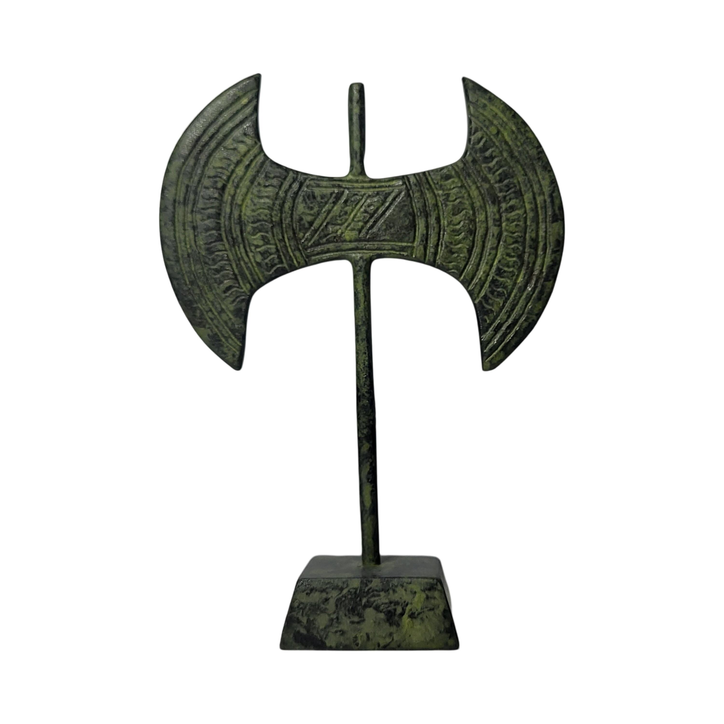 Minoan Double-headed Axe Sculpture Pure Bronze Statue 15cm - Etsy