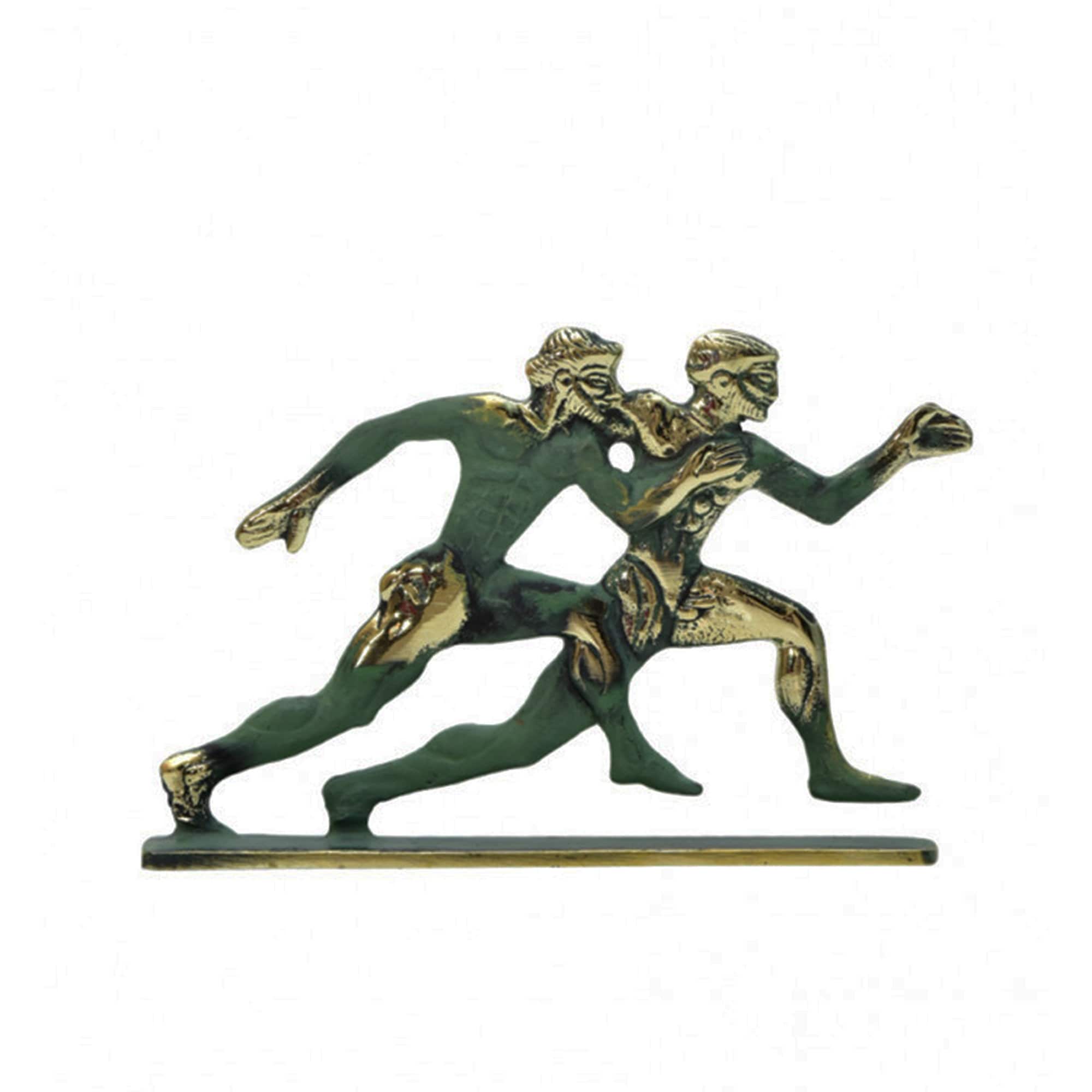Ancient Greek Runners bronze sculpture