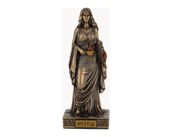 Hestia Goddess Mini Statue Bronze Sculpture 8.50cm - 3.35"