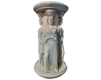 Grande statue de cariatide unique, colonne de l'acropole, réplique de la sculpture faite main dans la Grèce antique 53 cm