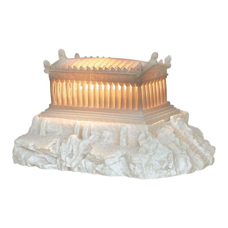 Parthenon Temple Acropolis Lighting Handmade Alabast - Sculpture Tampa online shop Mall