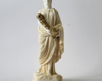 Demeter Goddess Statue Handmade Alabaster Sculpture 17cm
