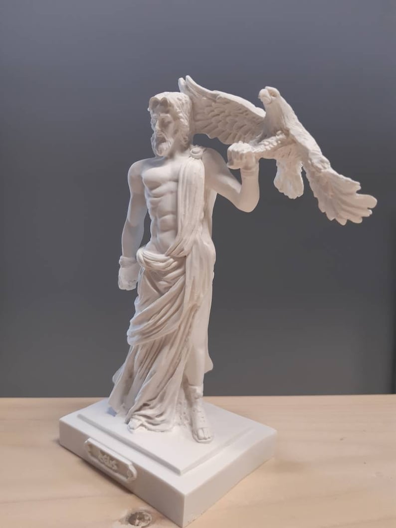 Zeus Sculpture Greek Roman God marble handmade Statue 18.50cm Etsy
