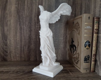 Nike Winged Victory of Samothrace Replica Louvre Museum Sculpture Marble Handmade Statue 28cm