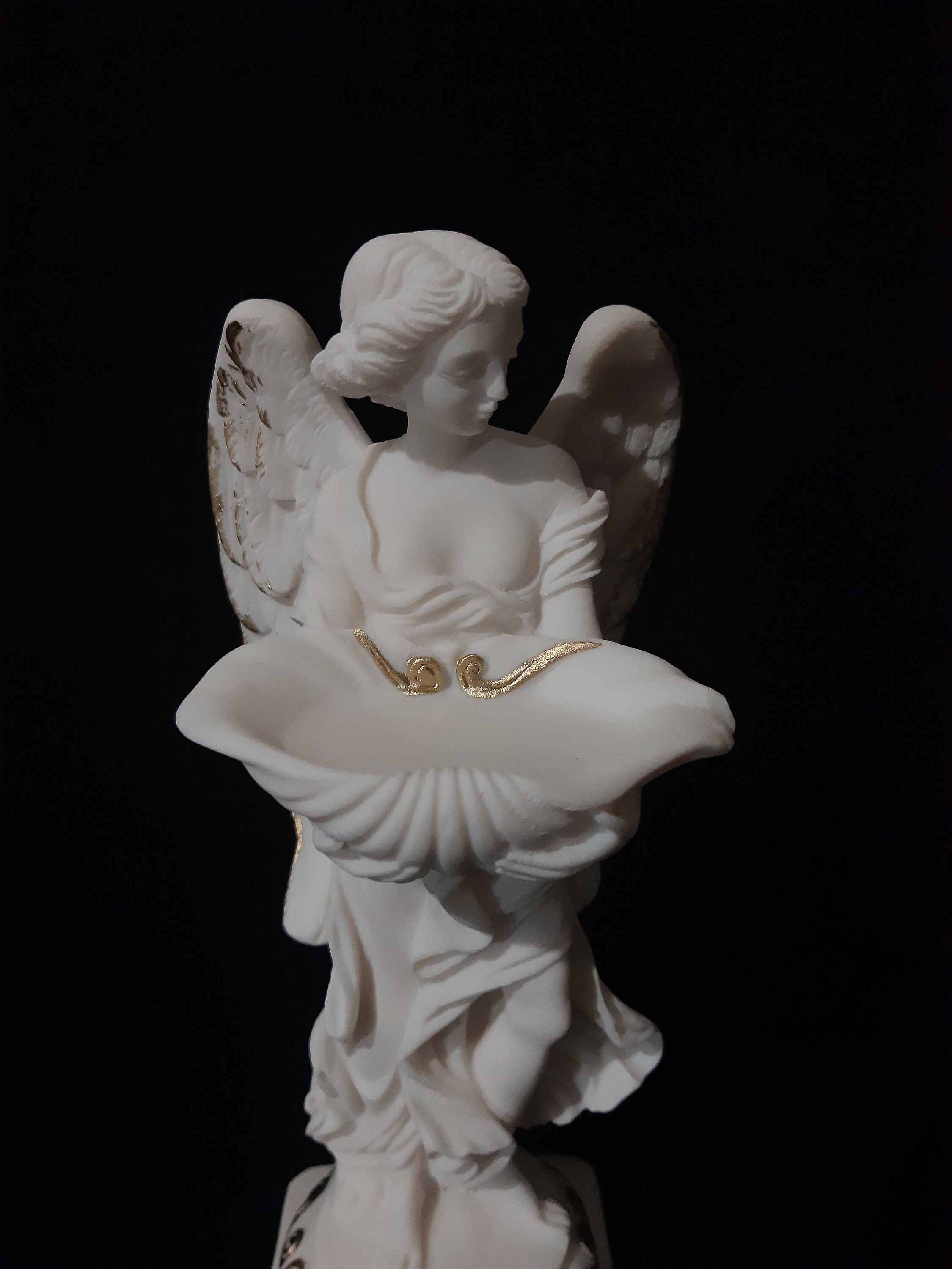 Female Angel Sculpture Greek Handmade Alabaster Religious Etsy UK