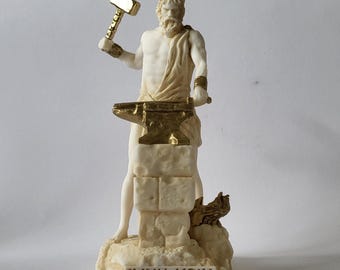 Hepaestus Statue God of Fire Alabaster Sculpture 17cm