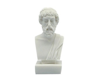 Plato Bust Sculpture Ancient Greek Philosopher Marble Handmade Statue 12cm