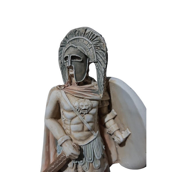 Statue spartiate (Leonidas) Sculpture grecque faite à la main 22cm