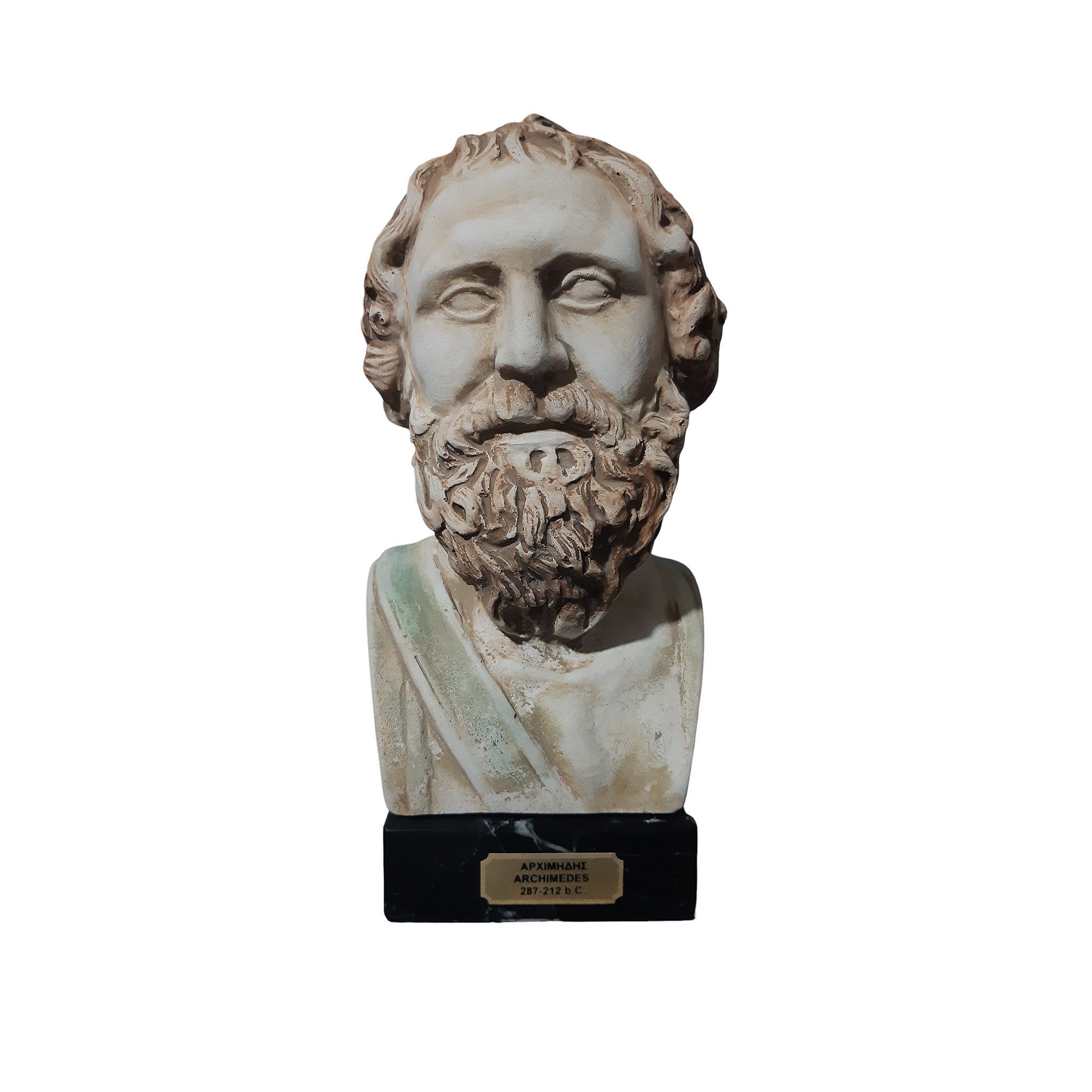 Archimedes Statue Mathematician Ancient Greek Handmade Bust photo