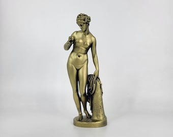 Venus With Apple Statue Exact Replica Sculpture 27cm Greek Roman Goddess gold bronze