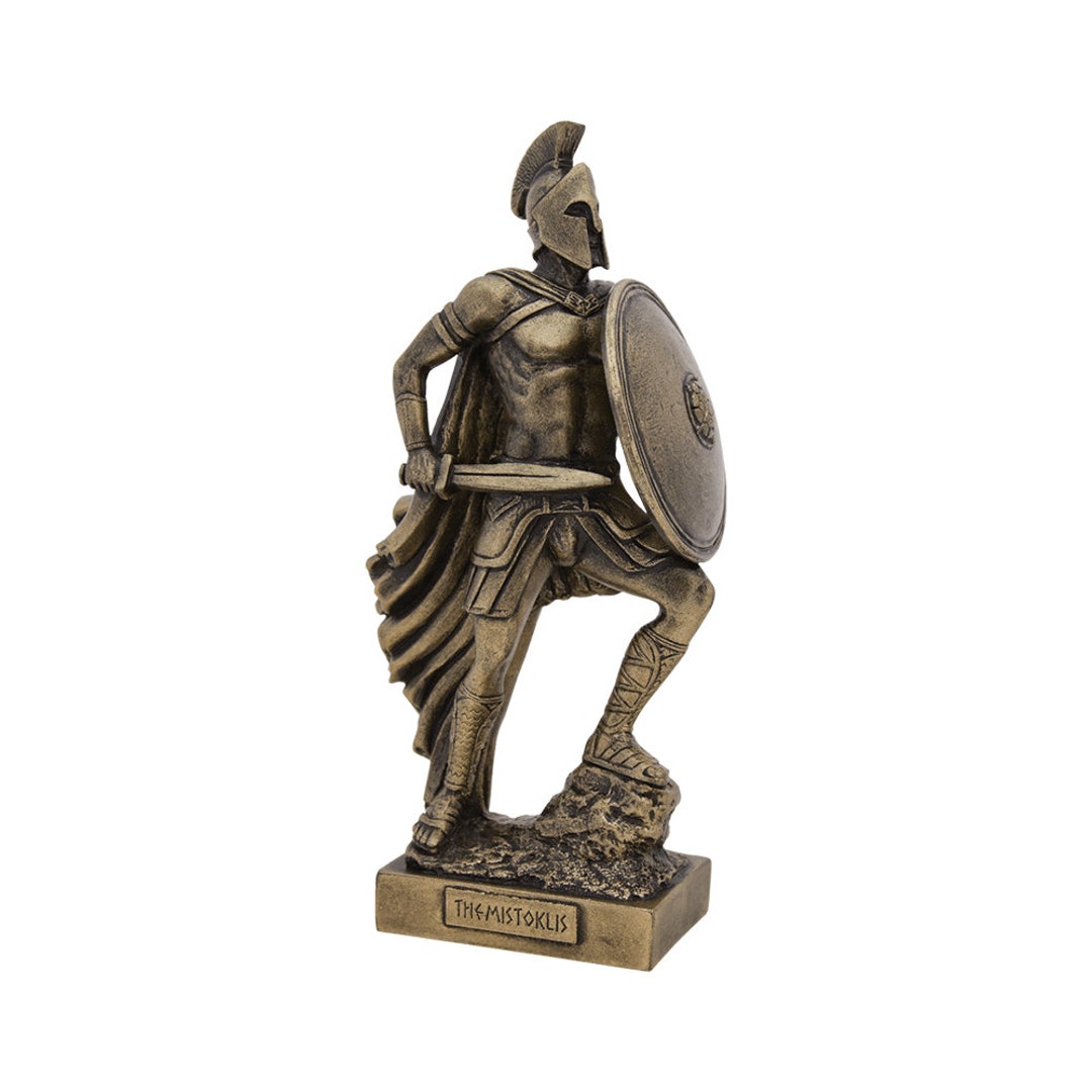 Themistocles Bronze Sculpture Greek Handmade Alabaster Statue 28cm 11 ...