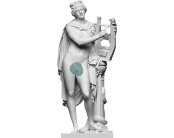 Apollo Kitharoidos God Statue Handmade Alabaster Sculpture