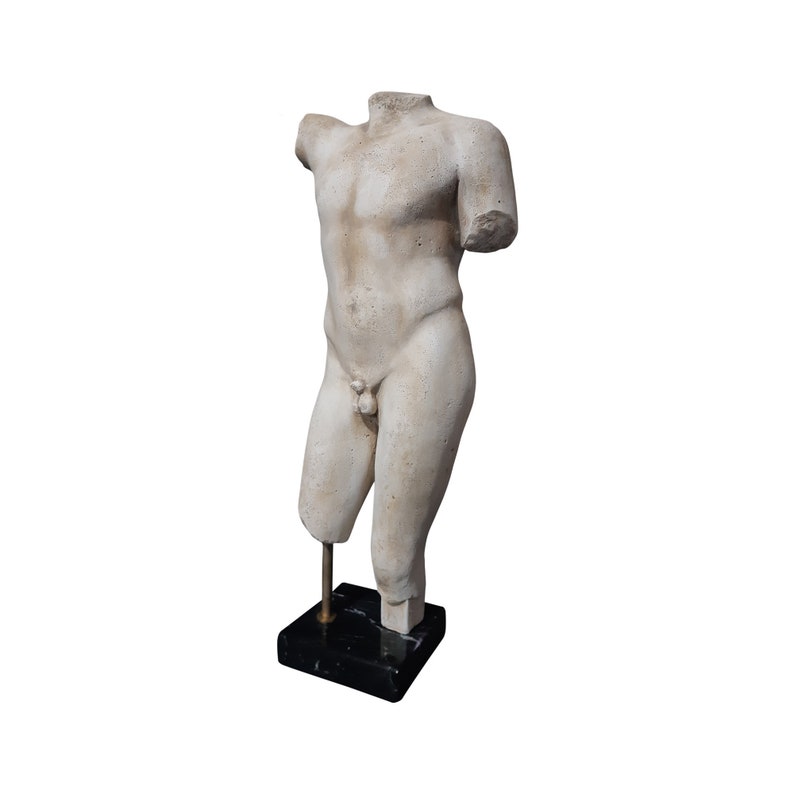Archaic Period Man Torso Sculpture Unique 52cm image 2