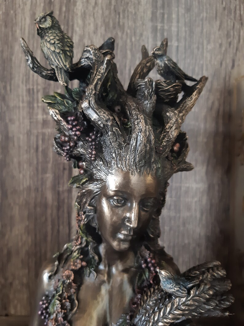 Gaia Statue Greek Mythology Goddess of Earth Bronze Sculpture Etsy