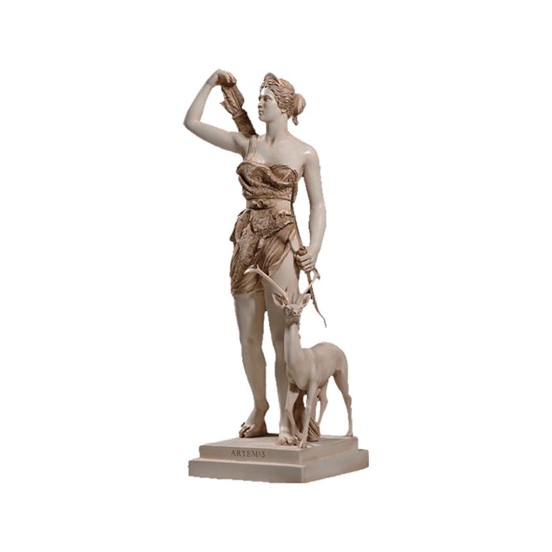 Artemis Diana Goddess Statue Made of Alabaster Museum Quality 60cm Etsy